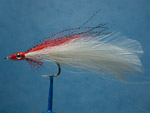 Lefty' deceiver fly, red/white image link.